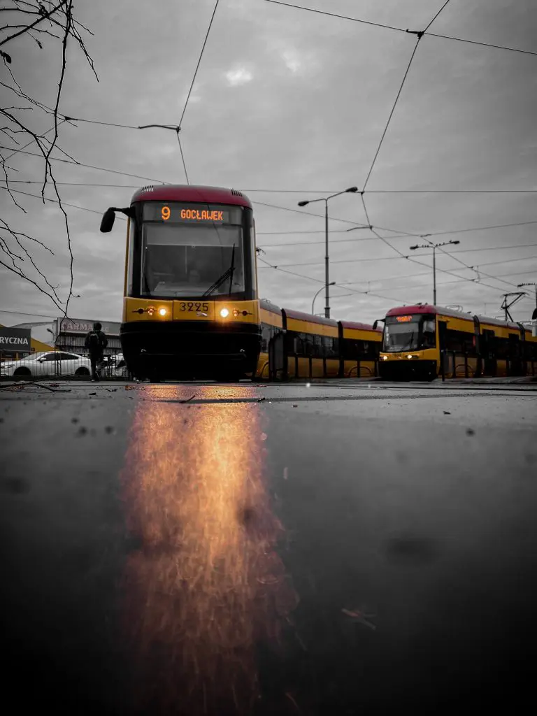 Tram line 9 goes to affordable, suburban districts that are among the lowest cost of living in Warsaw.