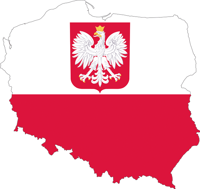 Map and flag of Poland for an article about how the Karta Polaka reduces the time to get Polish Citizenship by descent