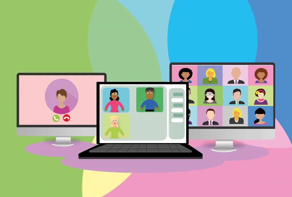 Online Networking Illustration