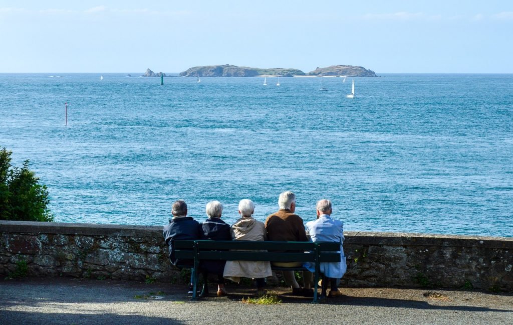 Retirement Crisis - Pensioners at the seaside