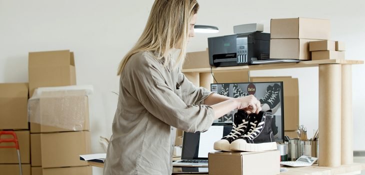 Woman Packing to Move Out