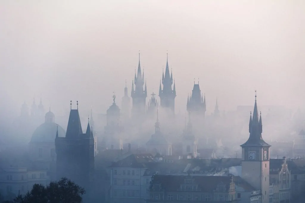 European City with dense fog. Tips for Moving to Europe