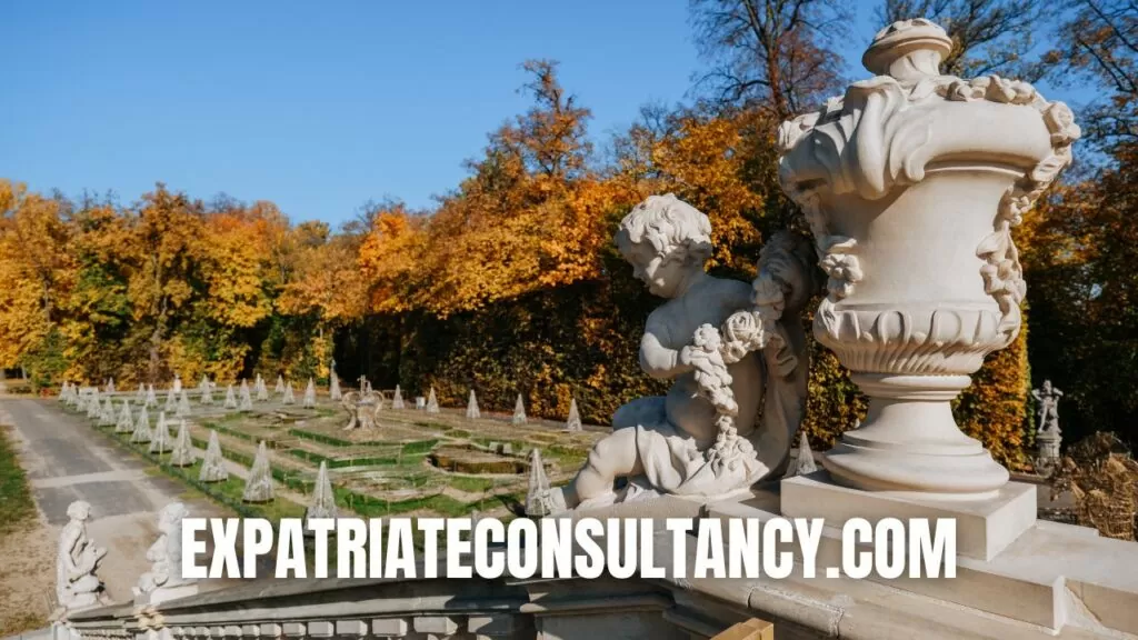 Wilanow Royal Gardens in Warsaw. Poland, with the spectacular golden colors of autumn, is one of the best countries to visit in October.