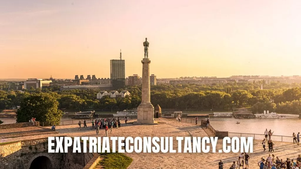 Picture of statue in Serbia's capital, Belgrade. The city is safe nowadays, has a low crime rate, and is open to tourists.