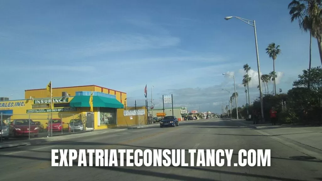 Image of the Palm Avenue, which crosses Hialeah from North to South, passing through safe and not-so-safe areas. Image by Ivan Curra, CC BY-SA 3.0, via Wikimedia Commons.