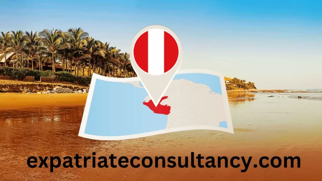 Map of Peru and Mancora in the background to illustrate article about the pros and cons of retirement in Peru