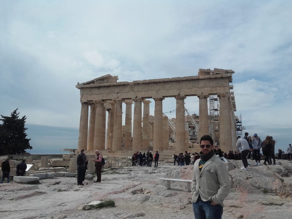 Me in Athens, Greece. Acropolis ruins.