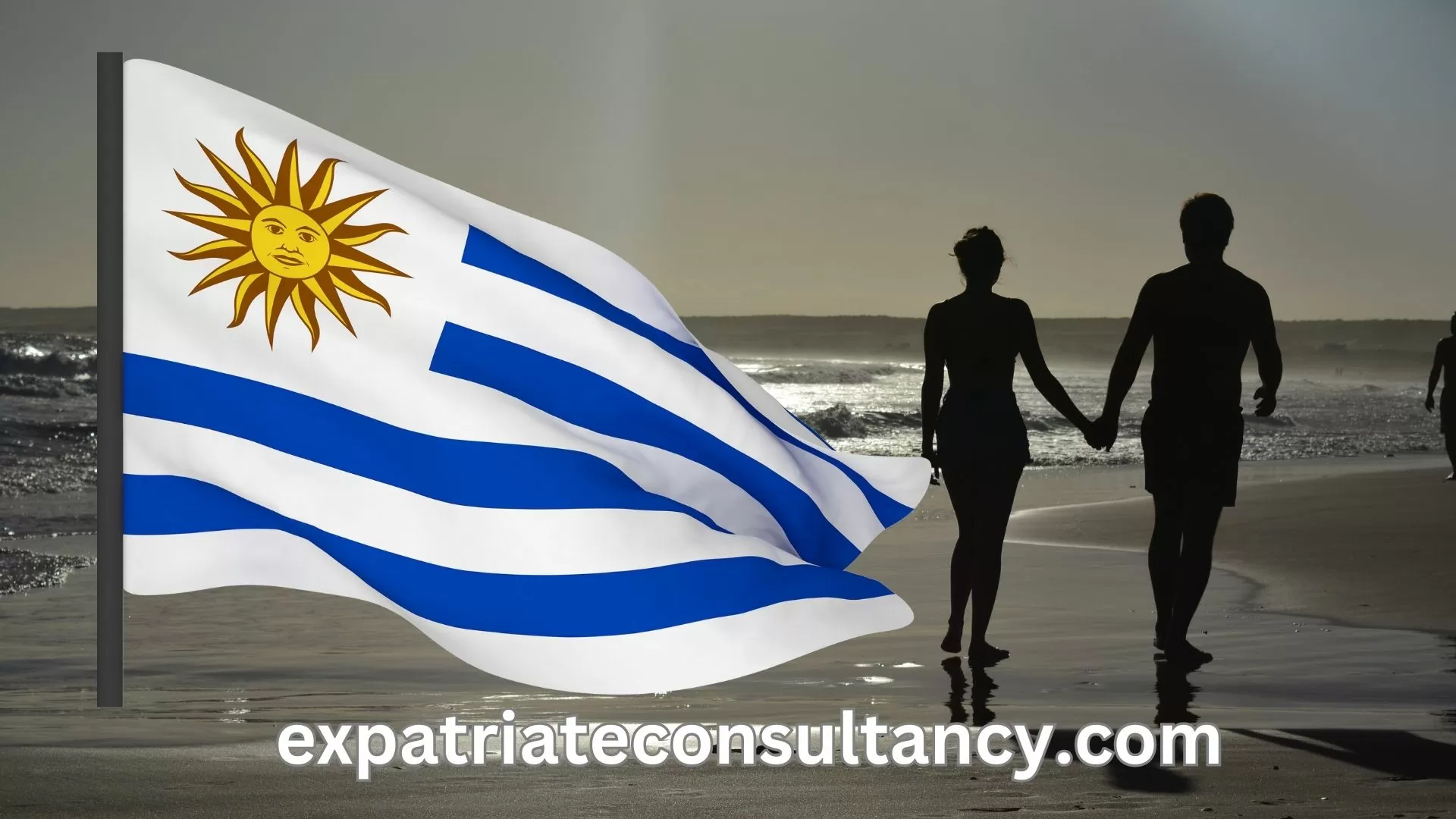 Couple walking in the beach in Uruguay, one of the best places to retire in South America