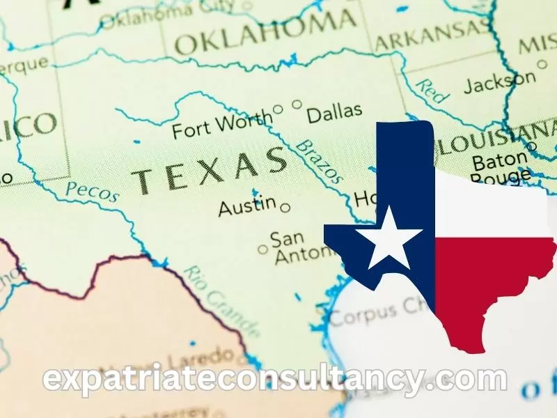 Texas Flag and Map for article about the most dangerous cities in Texas