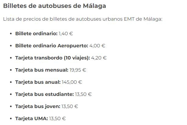 Buses Malaga