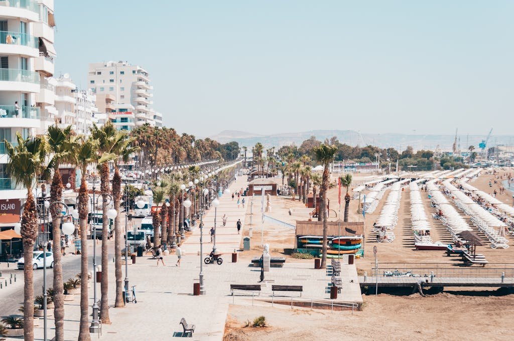 Resort City Beach and Promenade - Larnaca, Cyprus