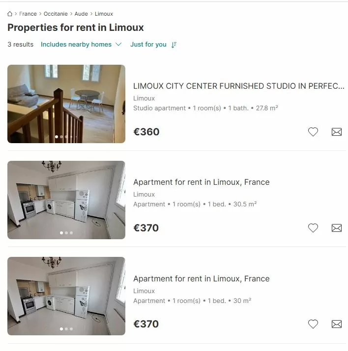 Limoux Homes Available