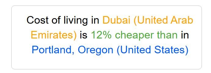 Dubai vs Portland