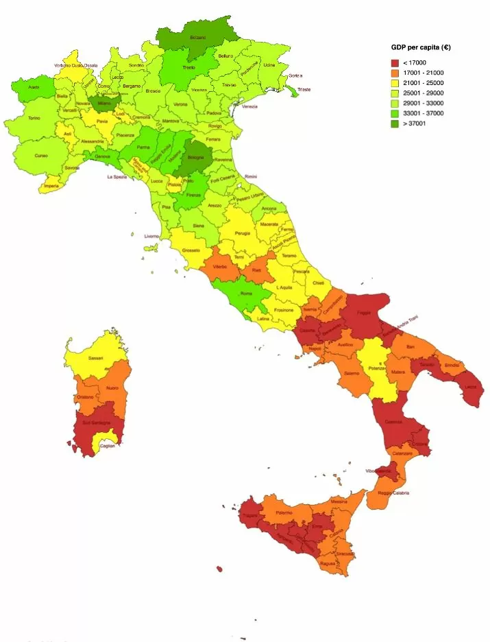 GDP Per Capita North Souht