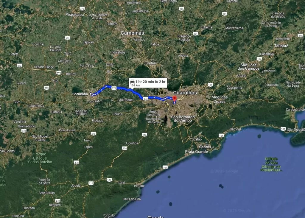 Sorocaba to Sao Paulo