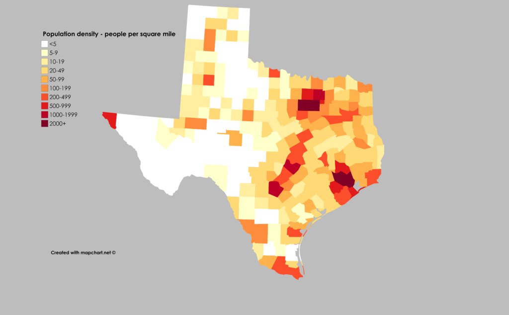Pop Density Texas