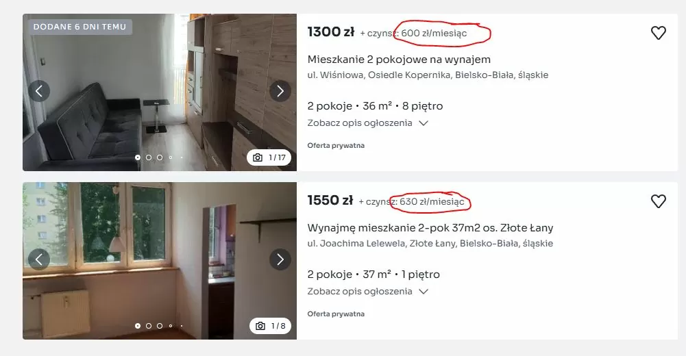 Rent Example Czynsz