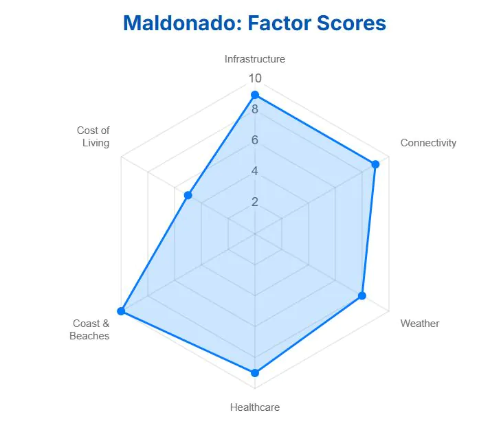 The 5 Best Cities to Retire in Uruguay | Cost of Living & Where 38 Maldonado Chart