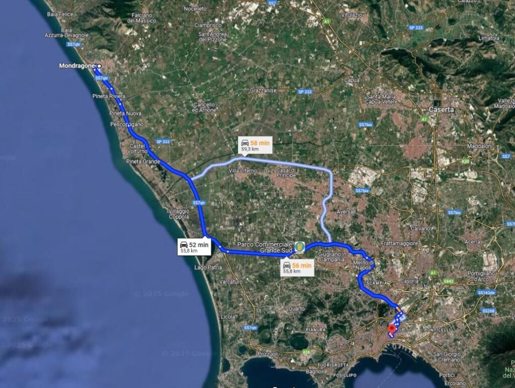 Mondragone to Naples