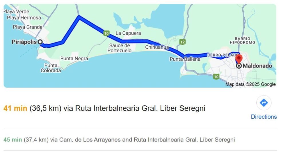 Piriapolis to Maldonado