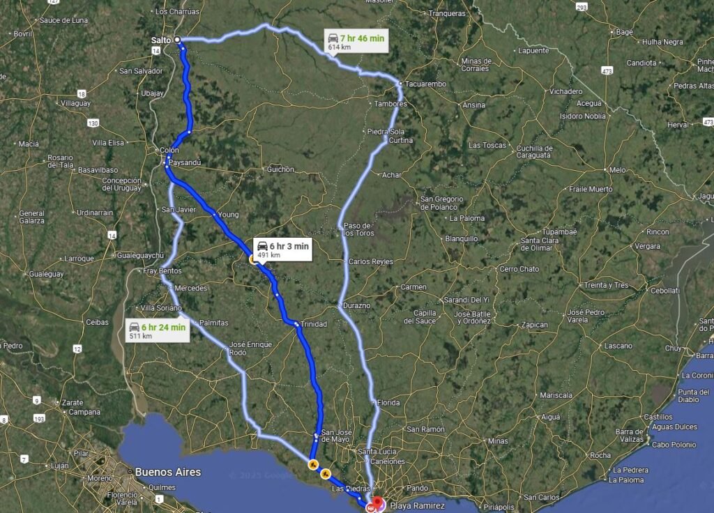 Salto to Montevideo
